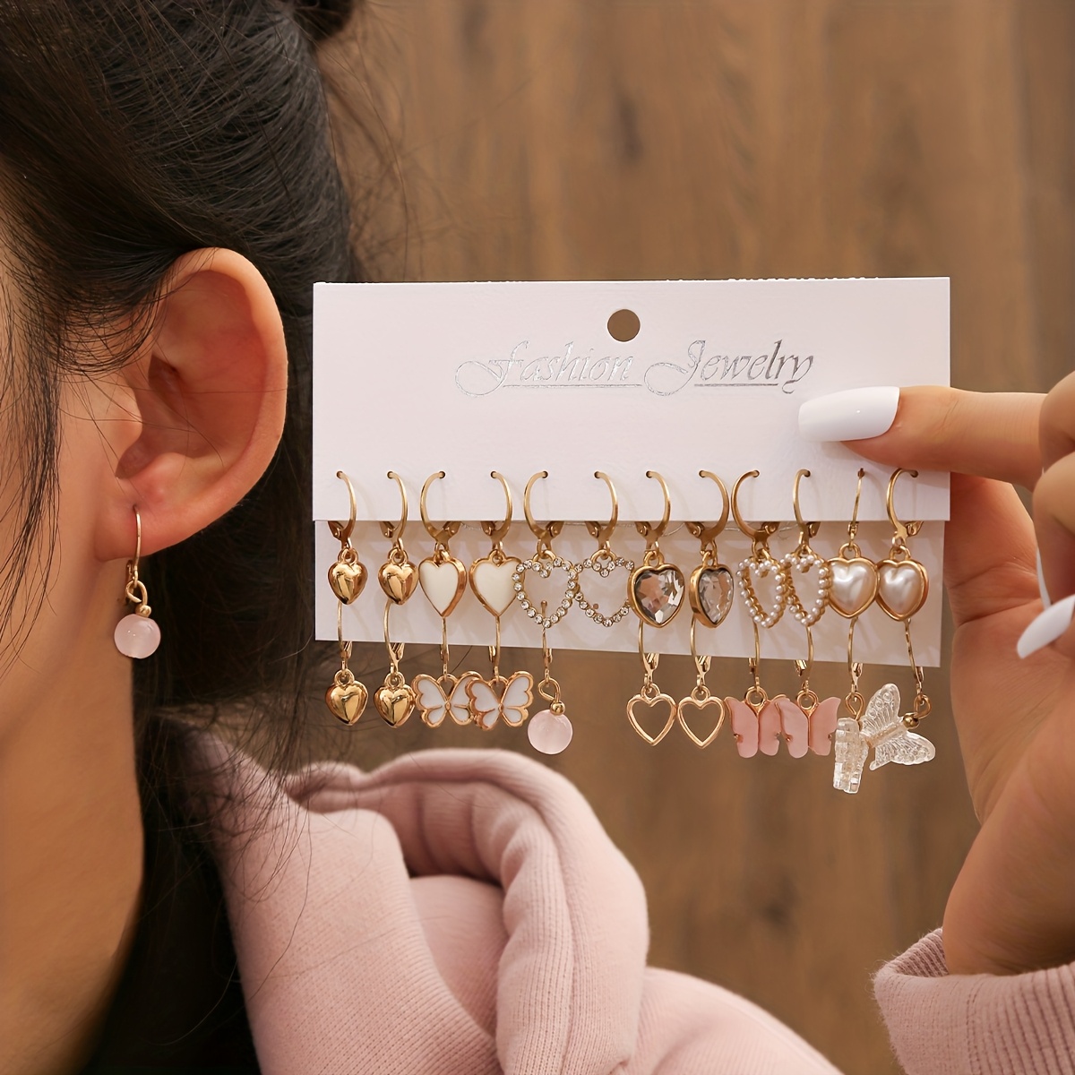 48pcs Cute Multi-Shape Earring Set, Unique Dangle Designs